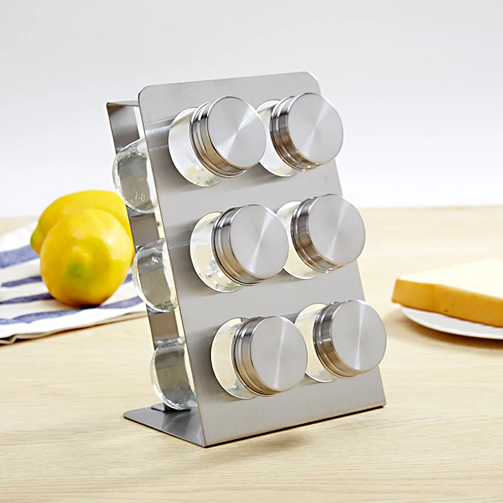 304 наклонная стойка из нержавеющей стали для специй 6 предметов держатель