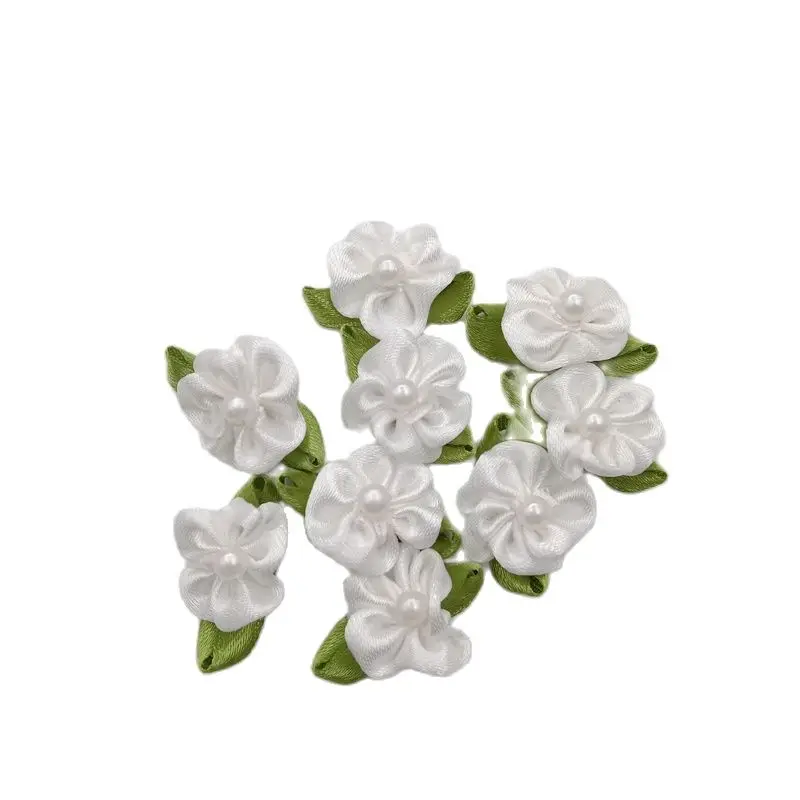 

10pcs/lot Chiffon Flower Appliques Gauze Chiffon Flower Accessories Kids headwear garments accessories DIY Handmade mateial