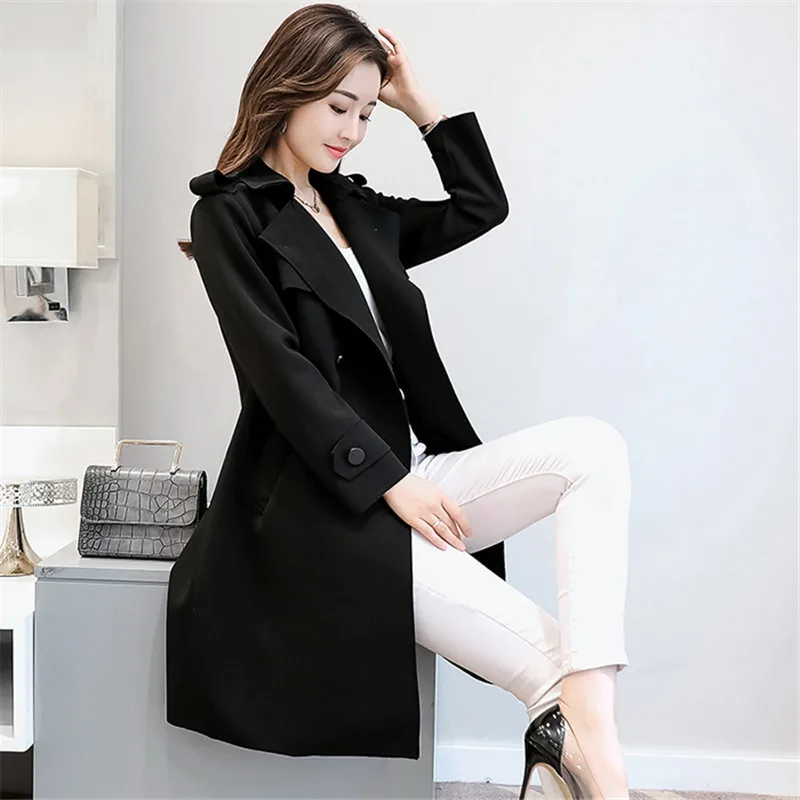 Женская ветровка новинка 2019 Женский тренчкот на весну и осень свободное