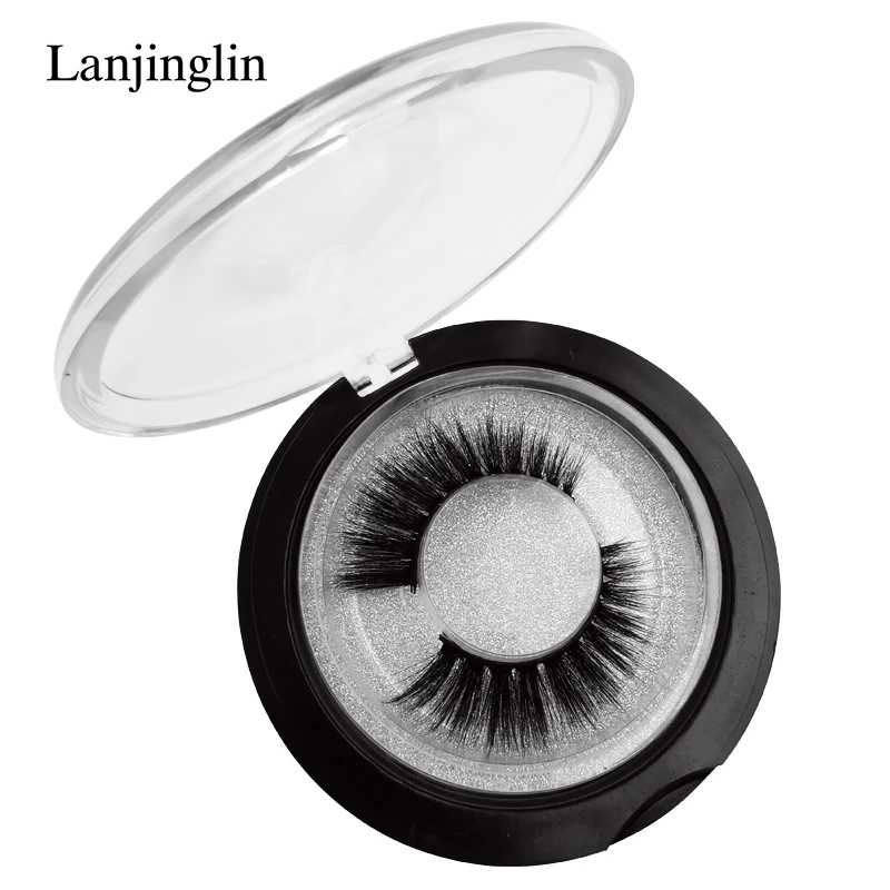 LANJINGLIN, 1 пара, 3d, норковые ресницы, ручная работа, Полоска, ресницы, накладные натуральные, искусственные ресницы, норковые ресницы, безвредный макияж