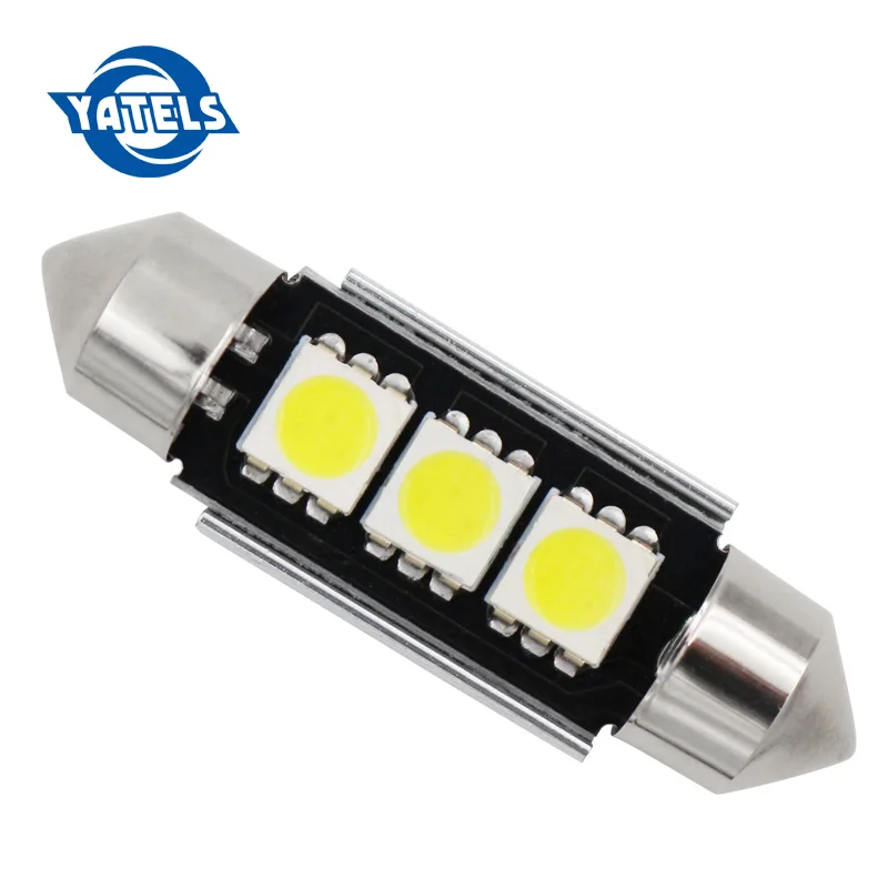 36 мм 39 C10W C5W 3SMD 3 SMD 5050 светодиодный CANBUS Festoon лампа для автомобиля номерной знак