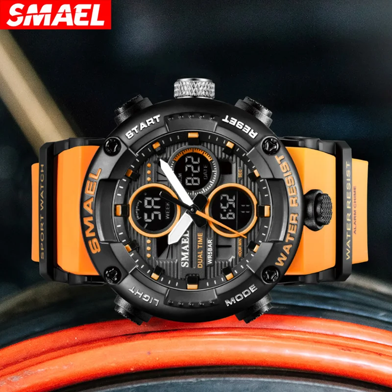 Часы наручные BASID Мужские Цифровые спортивные Водонепроницаемые светодиодные