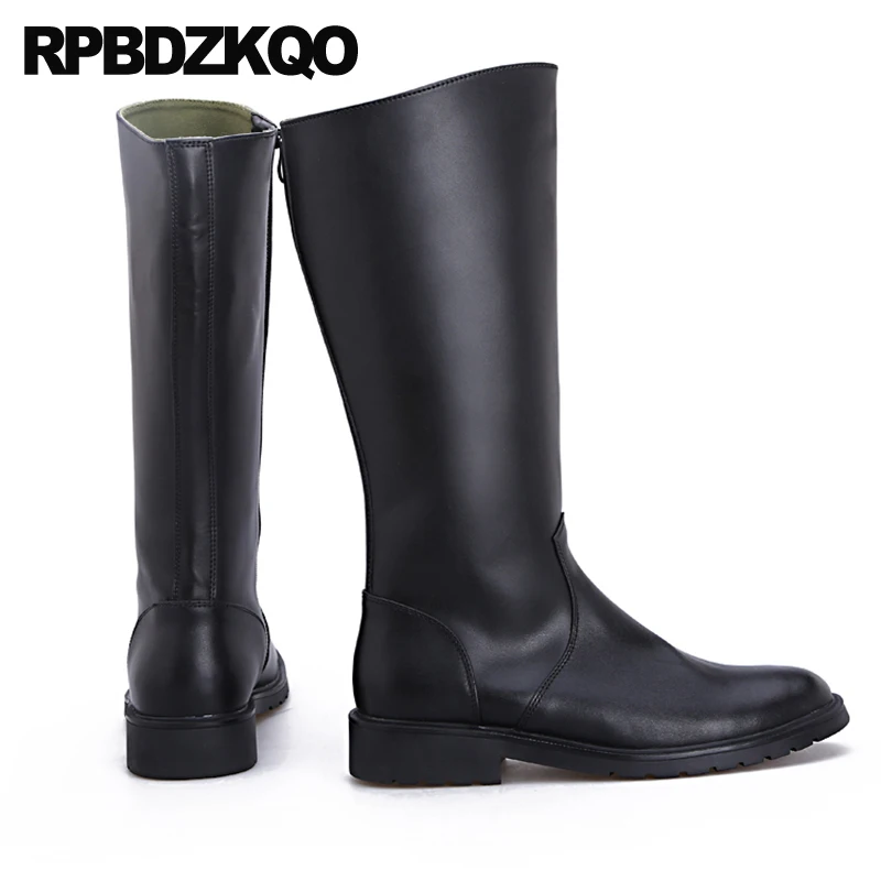 сапоги полусапожки высокое качество настоящие меховые коренастый мужская Плюс