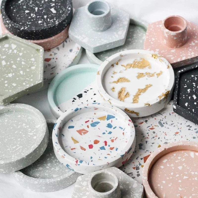 Круглая квадратная форма для бетонных подставок подсвечник хранения ювелирных