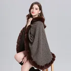 8 цветов, бархатный теплый пуловер, зима 2021, искусственный Лисий мех, внешняя одежда, Женский трикотажный меховой свитер с круглым вырезом