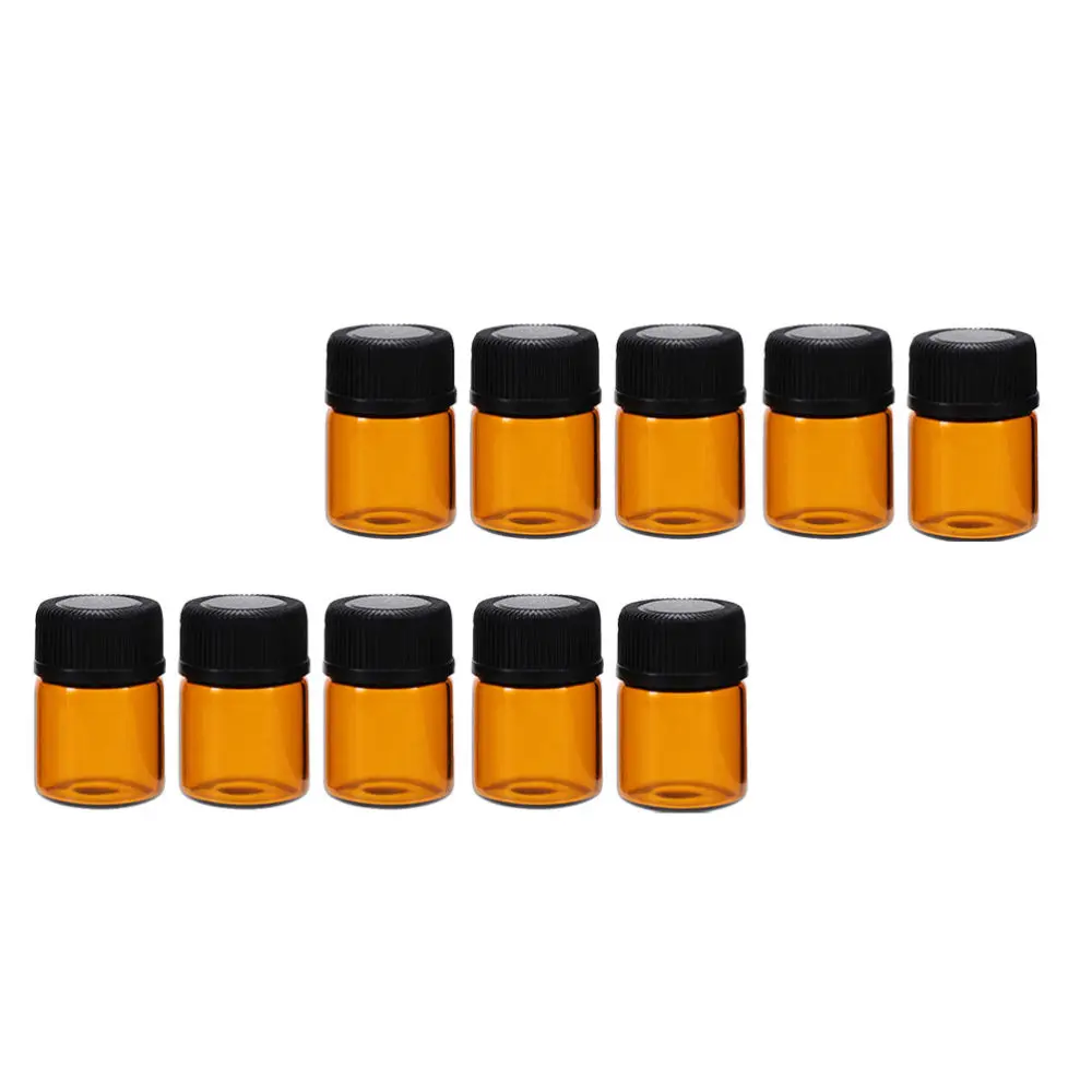 24Pcs Glass Essential Oil Bottles with Perforated Plug Reagent Brown | Красота и здоровье