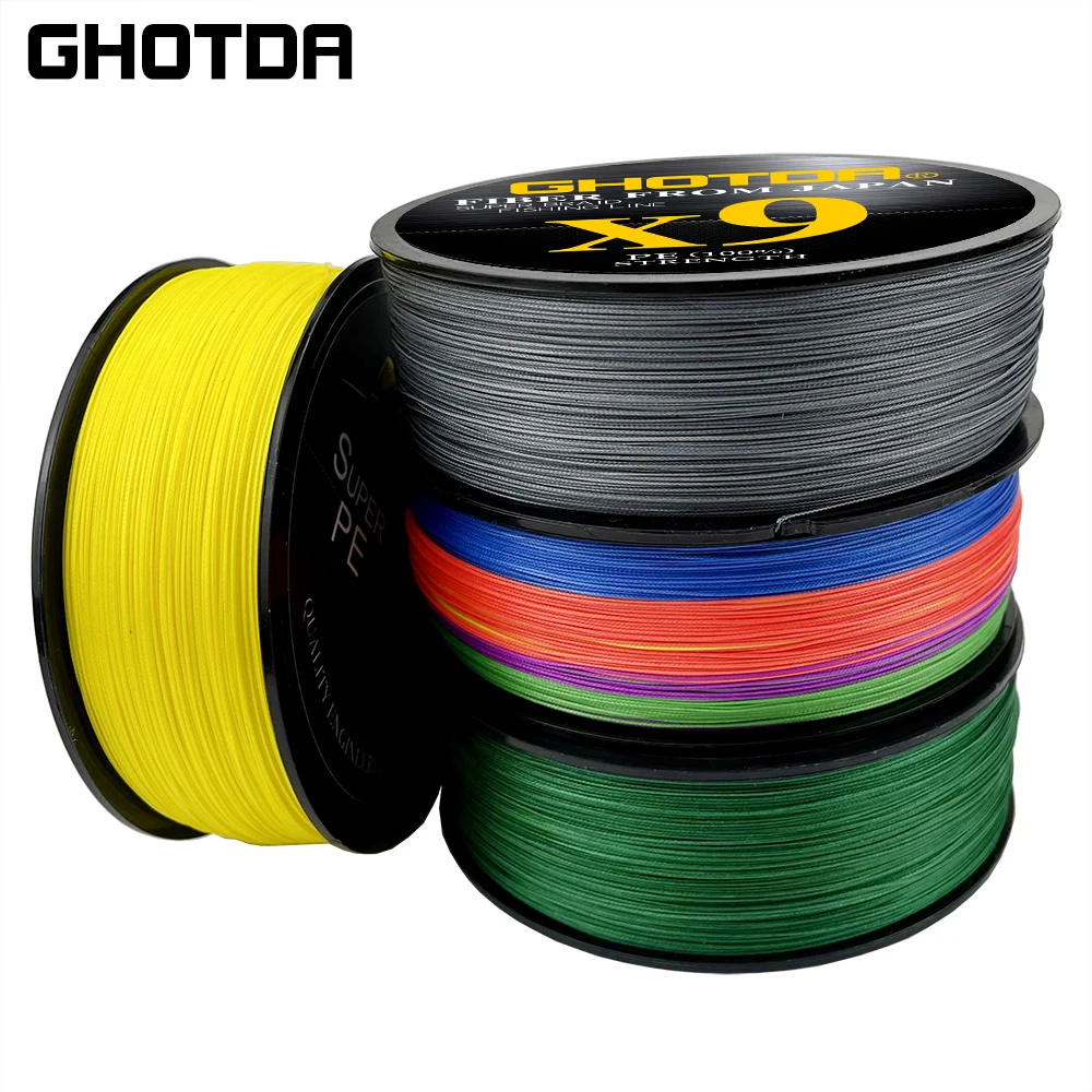 

Ghotda Braided Freshwater Saltwater Fishing Line 9X Throws Farther Anti-Bait Line Length:100m-500m Diameter:0.14mm-0.40mm