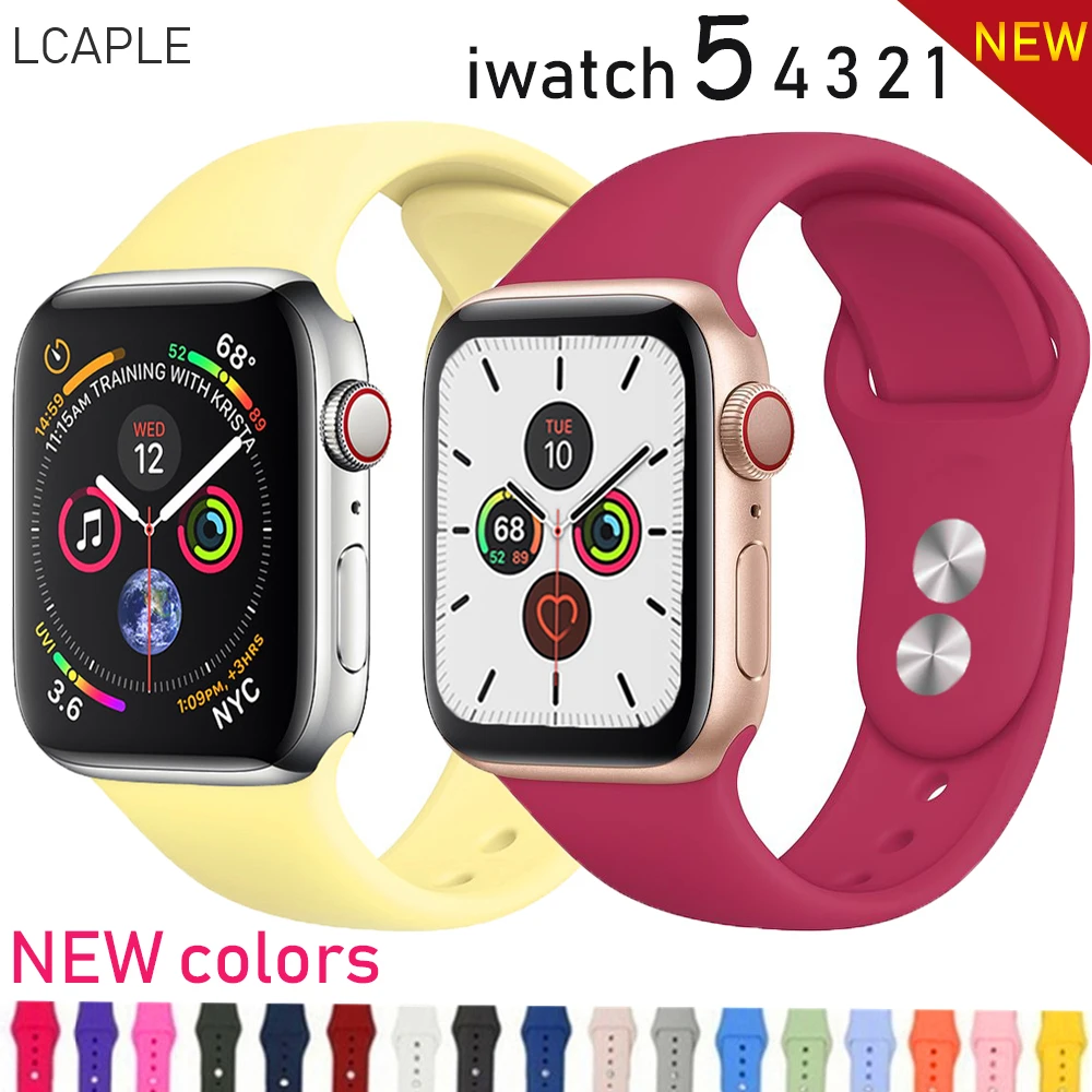 Lbiaodai ремешок для apple watch 4 3 apple watch band apple watch ремешок 44mm 40mm iwatch band 42mm 38mm спортивный силиконовый браслет ремешок для часов ремешки для apple watch 4 3 2 1