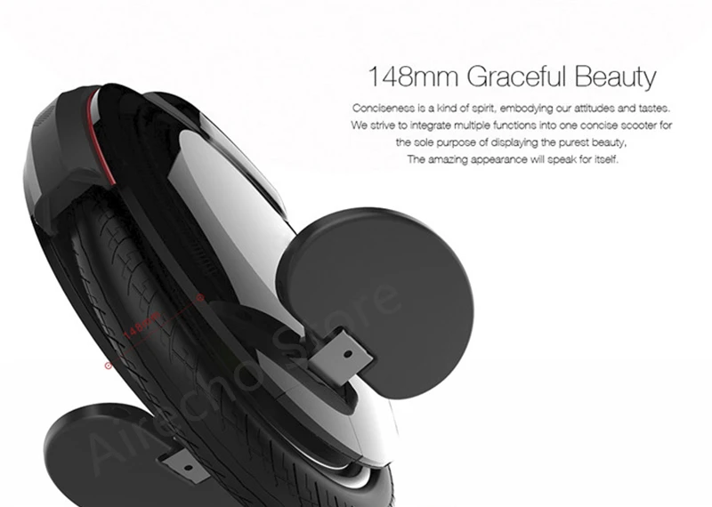 Электрический самокат INMOTION V8 Monowheel, 30 км/ч, 45 км, для одноколесного велосипеда, скейтборд с декоративными лампами
