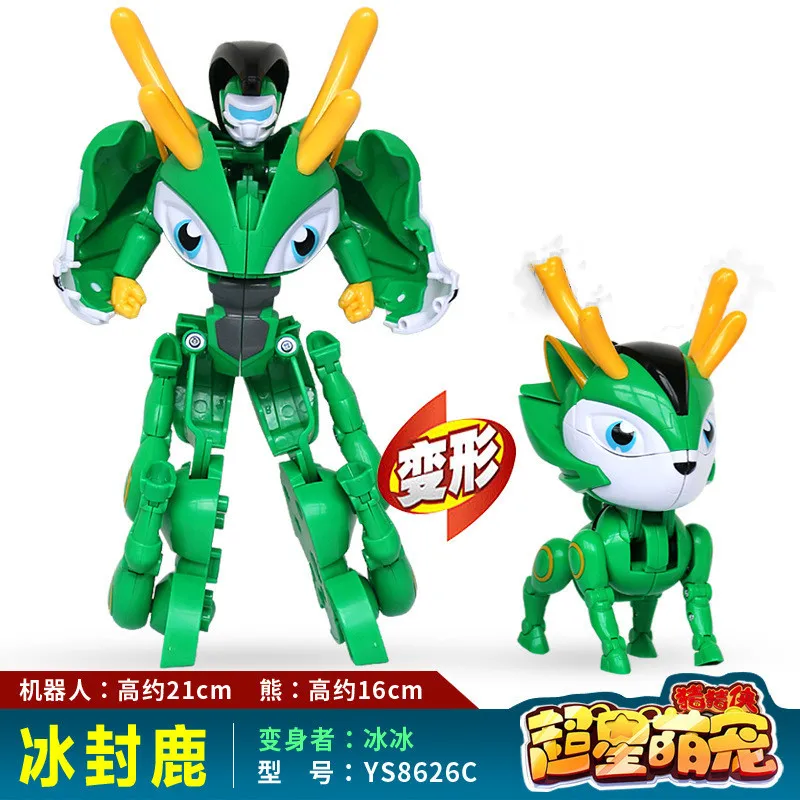 

5 IN 1 Animal tiger bear Robot Transformation Toy Deformation Cars Educational Toys Action Figure Vehicle Toy for Kid