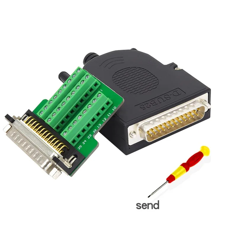 DB25 мужская и женская флейта 25 контактный разъем печатная плата для разрыва 2