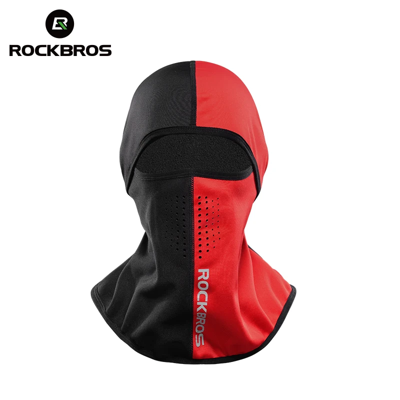 ROCKBROS зимняя Лыжная маска для велоспорта, катания на лыжах, маска ниндзя для шеи, теплая флисовая Спортивная полумаска для лица, теплая шапка, шарф, Балаклава