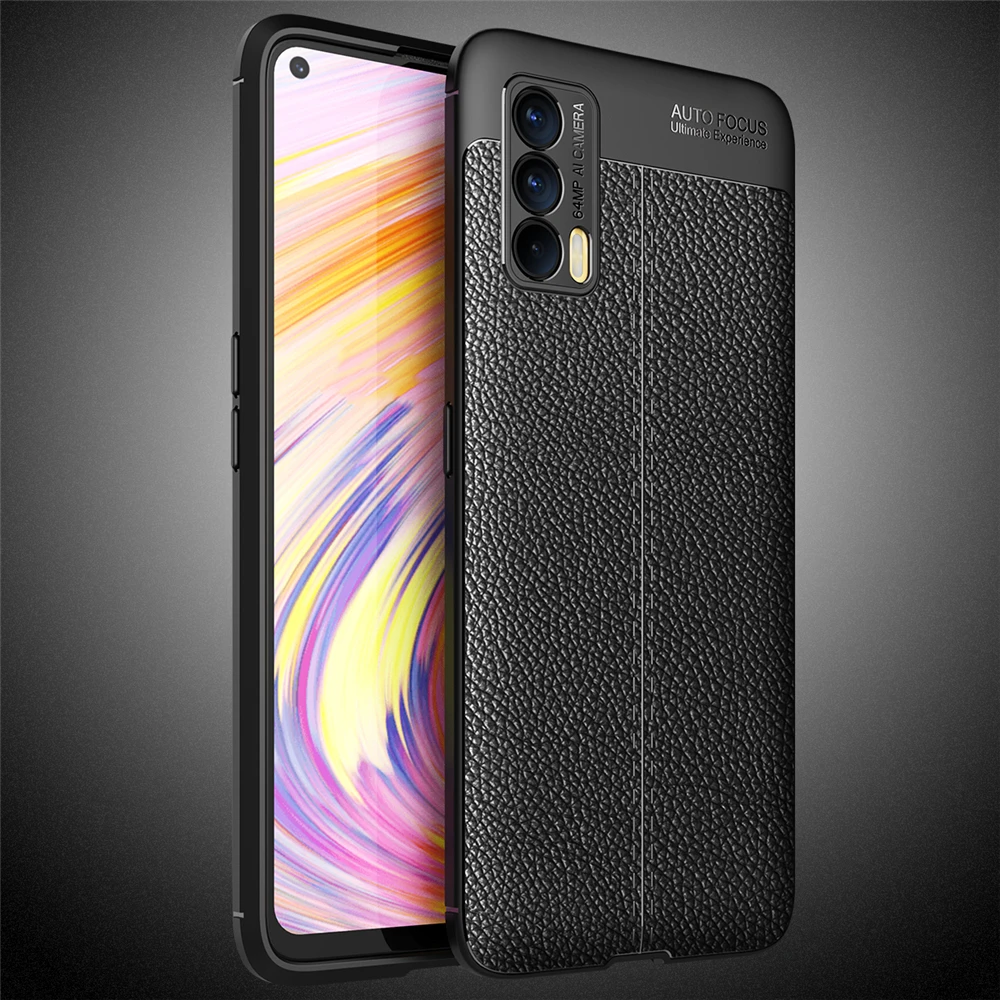 

For OPPO Realme V15 Case Cover for Realme V15 Soft Rubber Silicone Protective Shell Coque Capa Business Style Back Phone Case