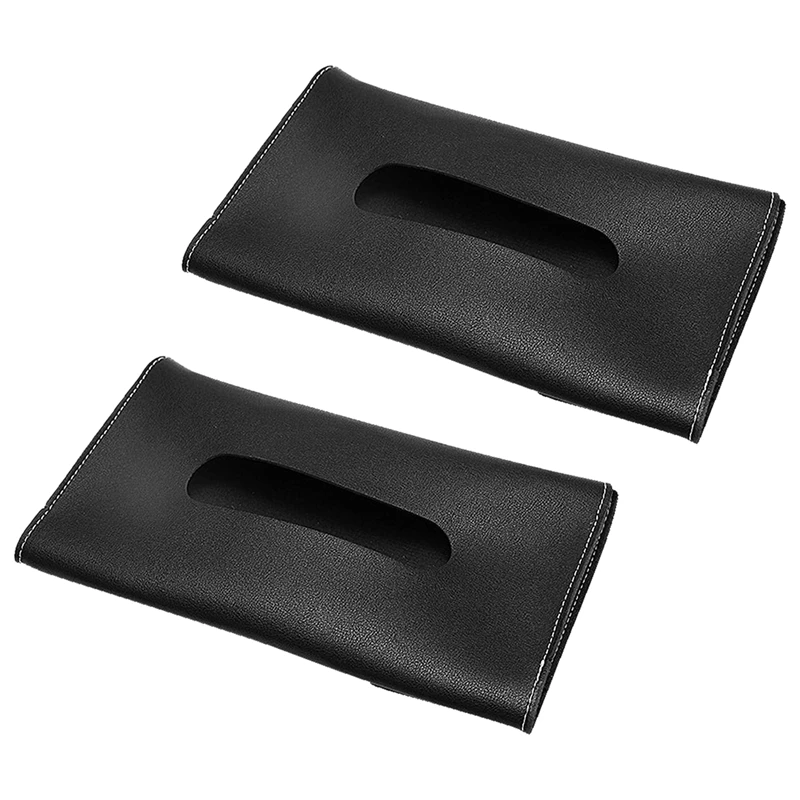 

2PCS Car Tissue Holder, Leather Car Visor Tissue Holder Mask Holder Seatback Tissue Paper Storage Cases for Auto Vehicle