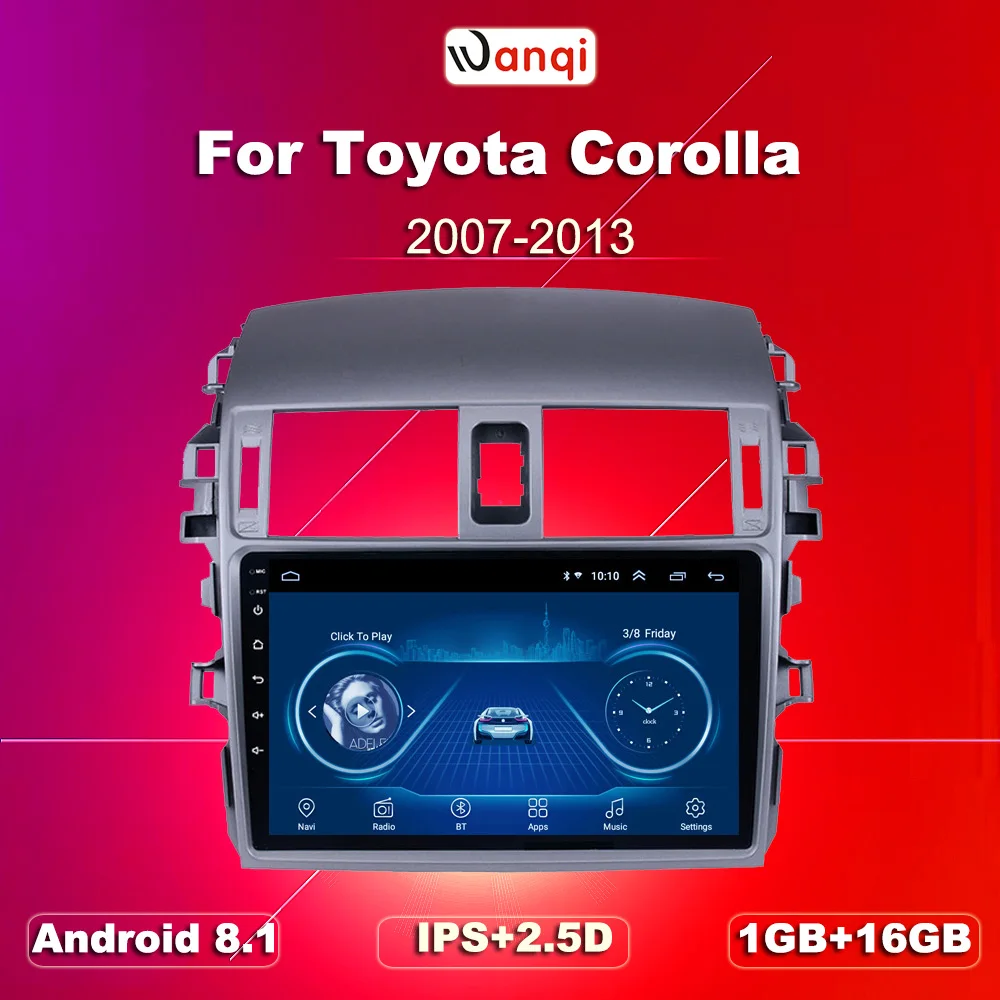 Горячая Распродажа 9 дюймов Android 9. 0 2.5D Закаленное HD Сенсорное радио для Toyota Corolla 8 1