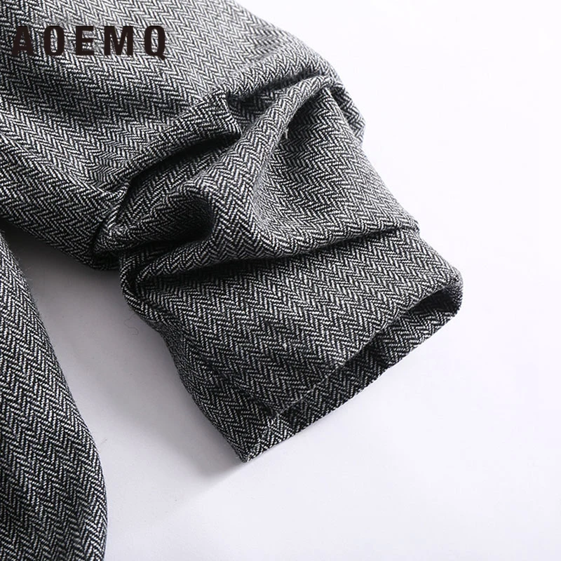 Женская Осенняя куртка AOEMQ куртки глубокого цвета с карманами офисная одежда