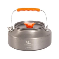 1 5l aluminum alloy teapot portable lightweight climbing coffee pot travel teapot with plastic handle short water outlet