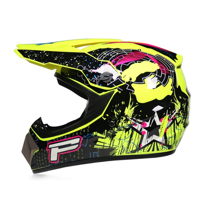 C34 Профессиональный Гоночный Кроссовый шлем hors route Casque Moto Capacete Moto Casco внедорожный мультяшный детский мотоциклетный шлем - Цвет: C34