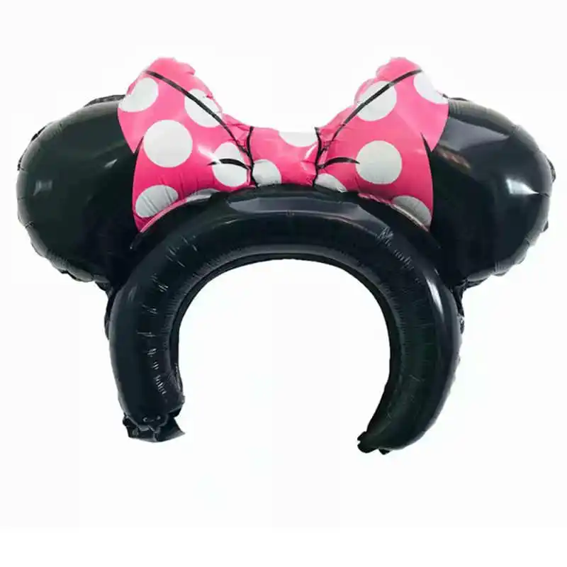 5pcs minnie Headwear Цельнокроеное платье Дисней надувные шары Mickey Мышь уха День рождения украшение для детей с Микки-Маусом возраст Мышь взрослых Минни баллоны& аксессуары Globos - Цвет: 5pcs minnie Headwear