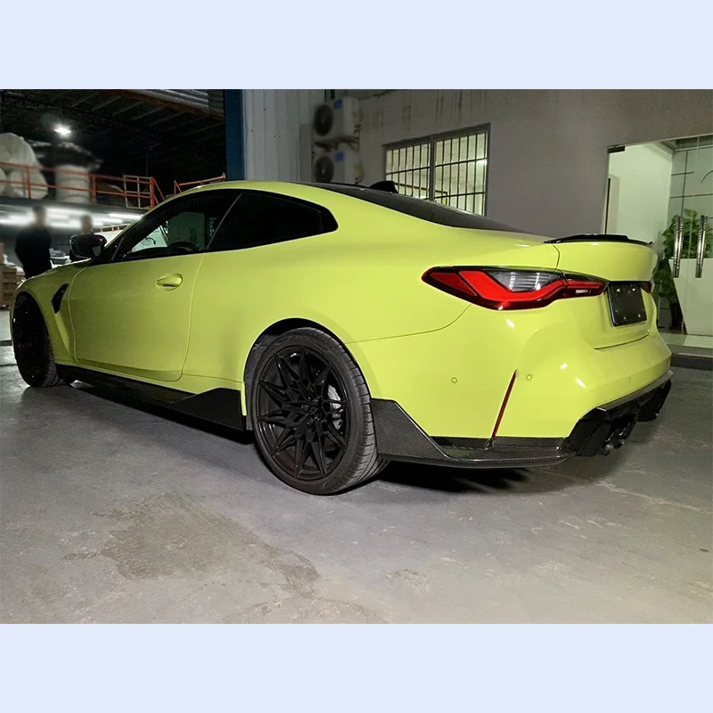 Для BMW New M3 M4 G80 G82 G83 2021 2 шт./компл. сухое углеродное волокно боковая юбка удлинитель