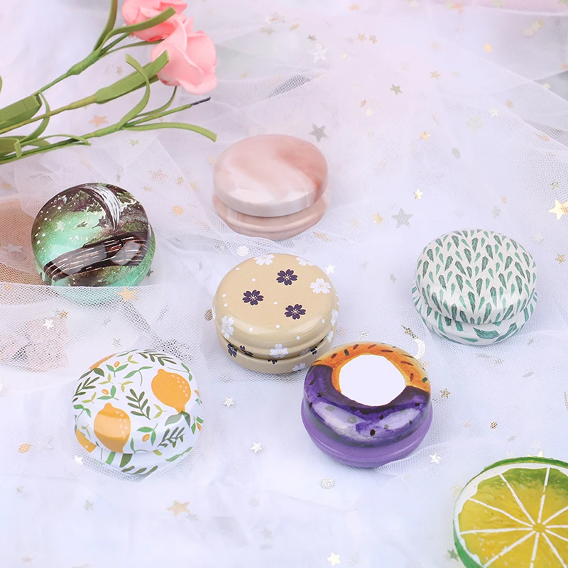 

12PC NEW Mini Elegant Flower Tin Box DIY Candle Jar Balm Round Empty Iron Box Portable Lipstick Zipper Cream Storage Box