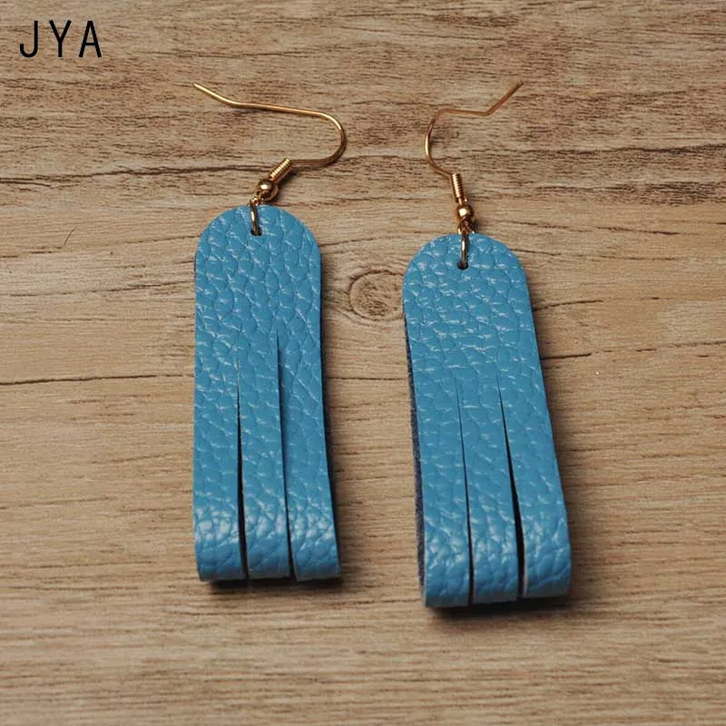 Женские кожаные серьги Cpop модные геометрические с подвеской ювелирные украшения