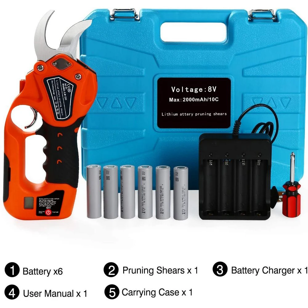 

800W Cordless Pruner Electric Trimme Lithium-ion Pruning Shear Efficient Scissors Bonsai Electric Tree Branches Garden Tools