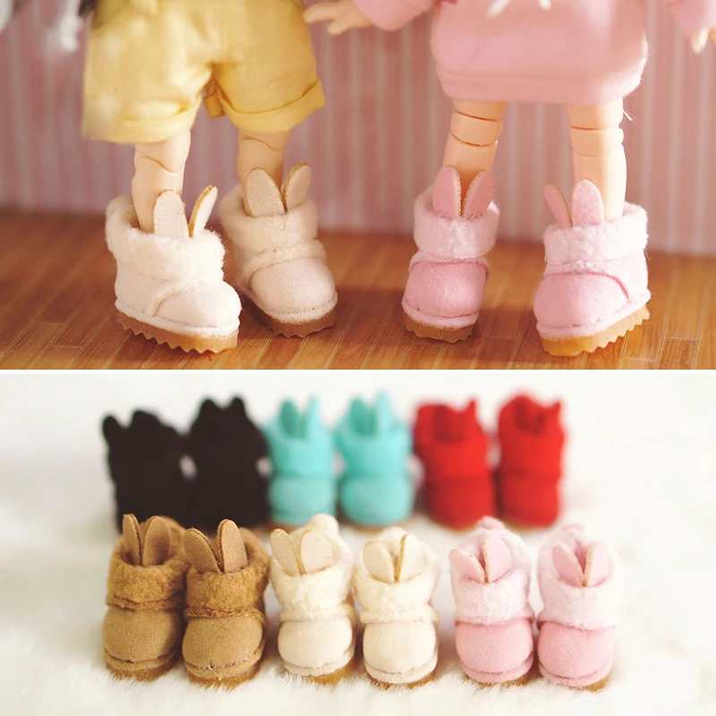 

M0017 children handmade toy 1/12 ob11 Doll blyth BJD/SD doll Accessories GSC lovely cute winter snow boots 1pair