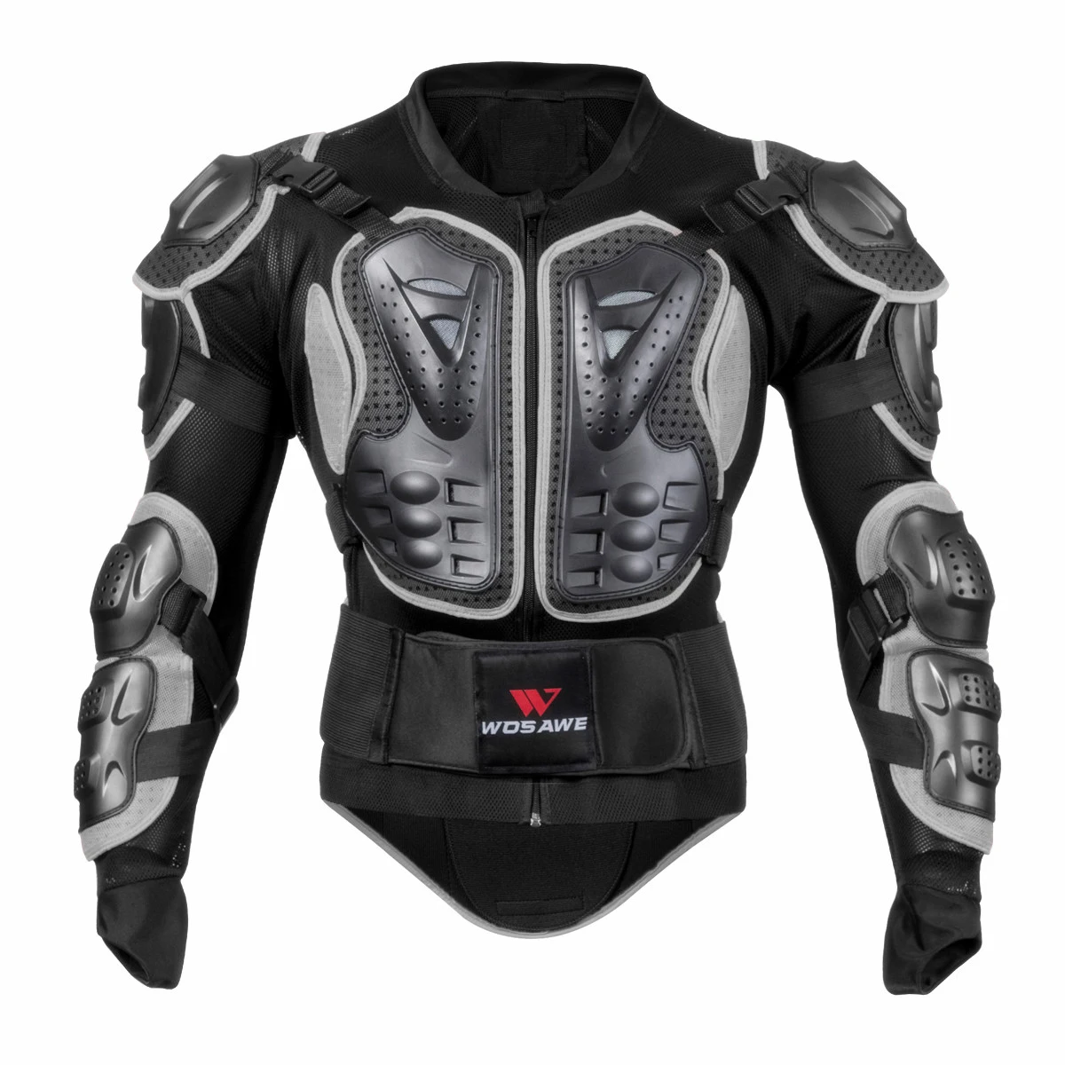 WOSAWE мото rcycle Куртка Мото rbike пальто для бездорожья ветрозащитная Мото куртка Мото Кросс Спортивная Броня Высокая Светоотражающая куртка протектор - Цвет: BC202 Black
