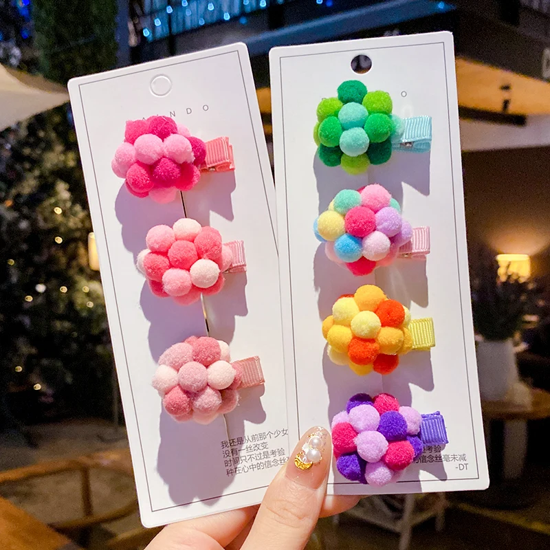 

Autumn and Winter Children Cute Colors Nylon Ornament Hair Clips Baby Girls Lovely Sweet Barrettes Hairpins Kid Hair Accessories