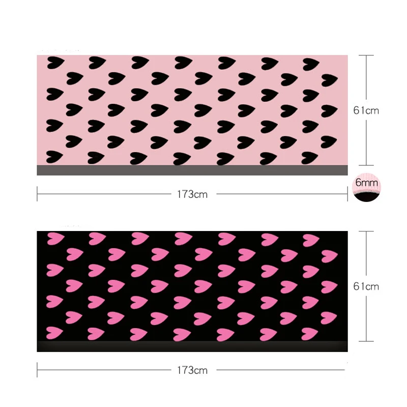 Heart Printed Yoga Mat Double-sided Non-slip Wear-resistant INS HOT Cute Fitness for Gils Pilate Mats 6MM Exersize Blanket |