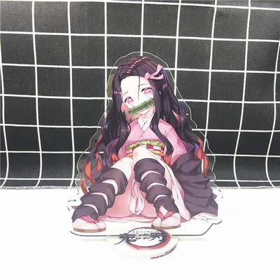 1-13 Аниме демон убийца Kimetsu no Yaiba брелок Kamado Tanjirou Hashibira Inosuke Tomioka Giyuu милый забавный мультфильм акриловый брелок - Цвет: 1-13