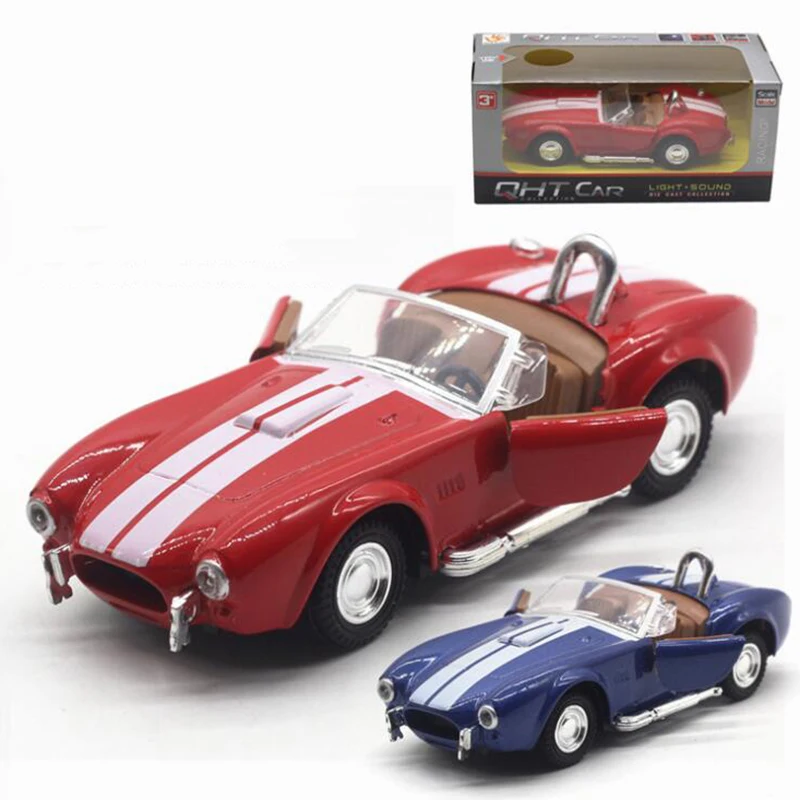 

Классическая модель автомобиля shelby cobra 427 из металлического сплава, 13 см, масштаб 1:32, модель литая автомобиля, игрушки F, детские подарки