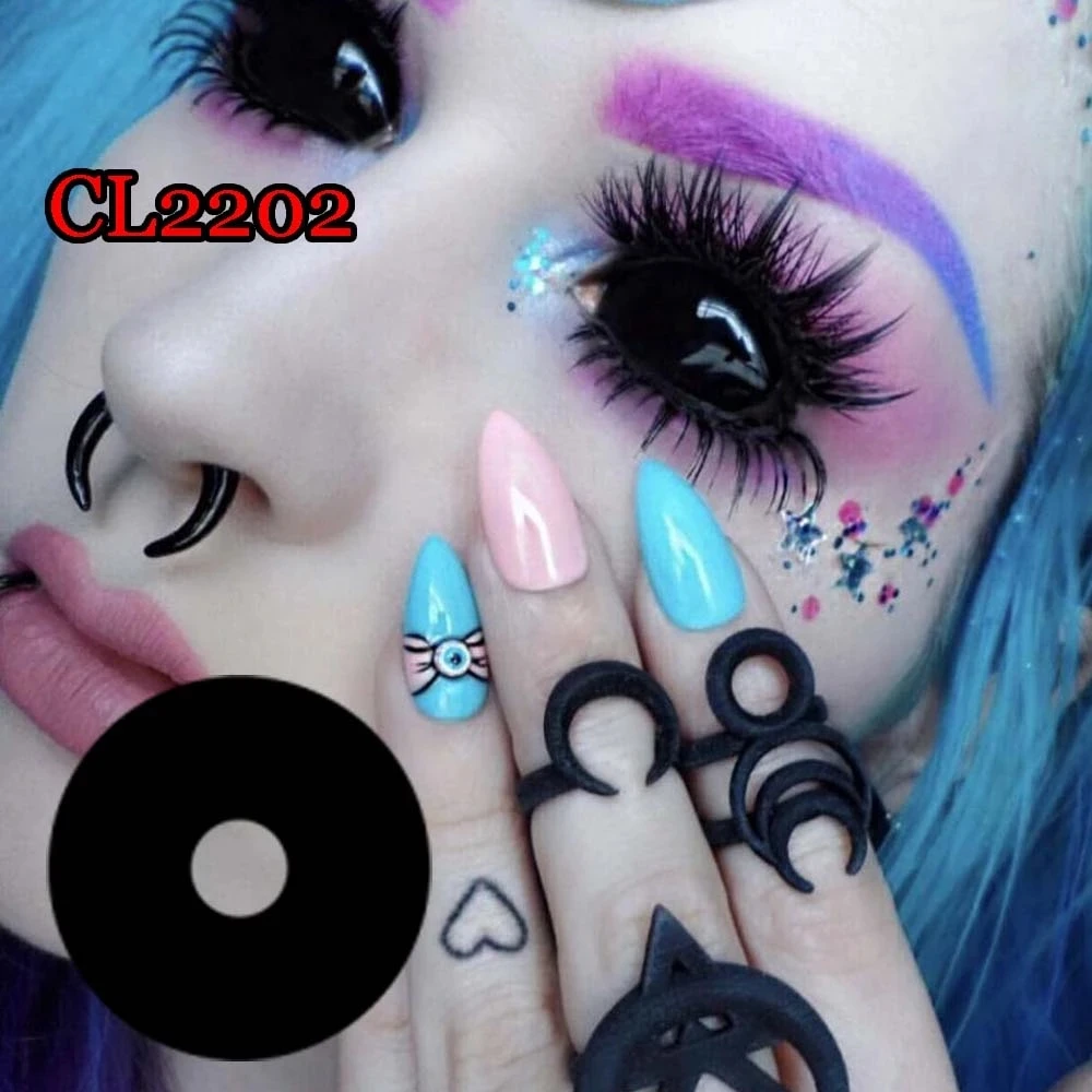 2 шт./пара контактные линзы для Косплэй Глаза 22 мм полный глаз Хэллоуин популярные