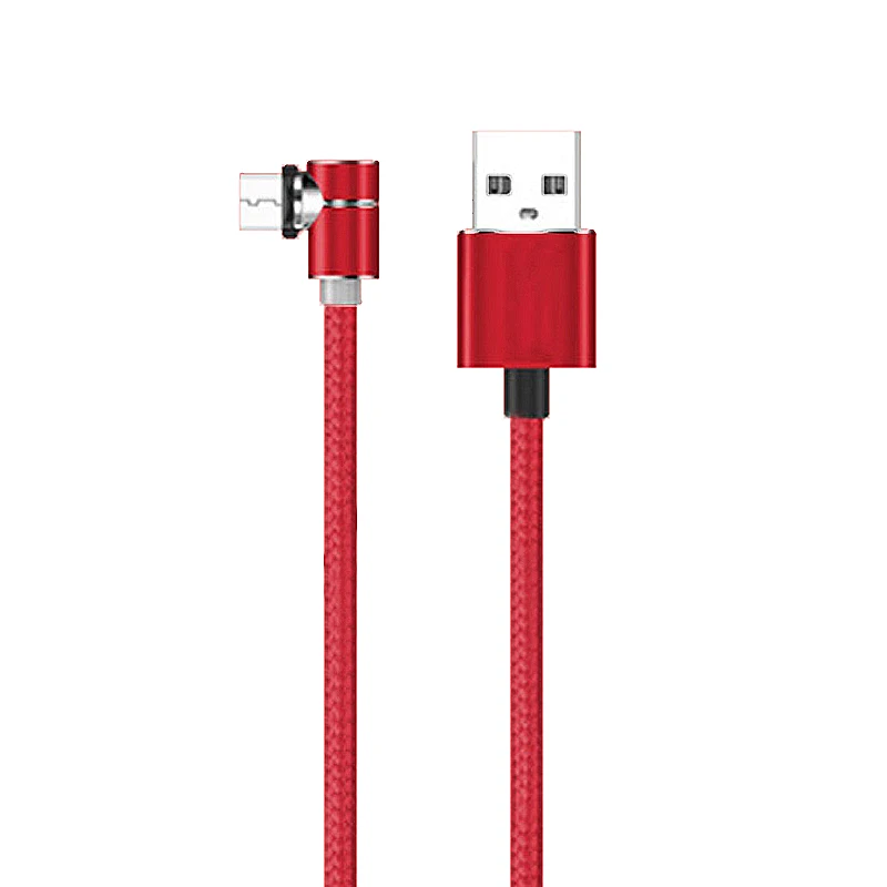 Новейший Магнитный кабель светодиодный Micro usb type C Магнитный usb-кабель для зарядки iPhone X 7 8 XS Max XR huawei samsung xiaomi LG - Цвет: Красный