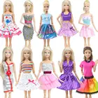 Модное платье ручной работы, вечерняя юбка смешанного стиля для вечеринки, повседневная одежда, аксессуары сделай сам, летняя одежда для куклы Барби, игрушка для девочек