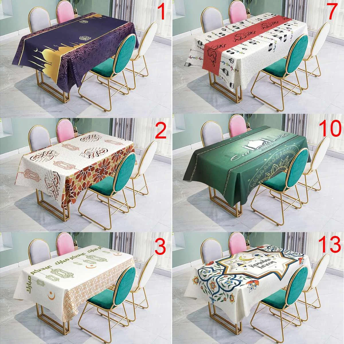 ИД Мубарак скатерть хлопковая мусульманская печатная Рамадан кареем молитва