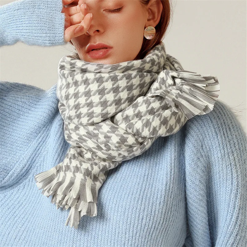 Женский утепленный шарф Johnature, повседневный клетчатый шарф с кисточками, 7 цветов, для душа, зимний сезон 2021 от AliExpress WW