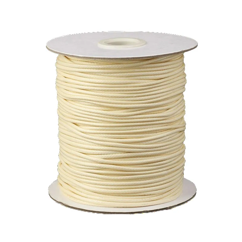 Cornsilk 0,5/1/1,5/2/3 мм окружающую среду корейский вощеный ожерелье из полиэстера браслет шнур для бисероплетения, самодельные Украшения, Аксессуары для изготовления - Цвет: Cornsilk
