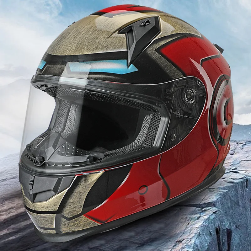 Легкие аэродинамические удобные мотоциклетные шлемы DOT на все лицо одобренные