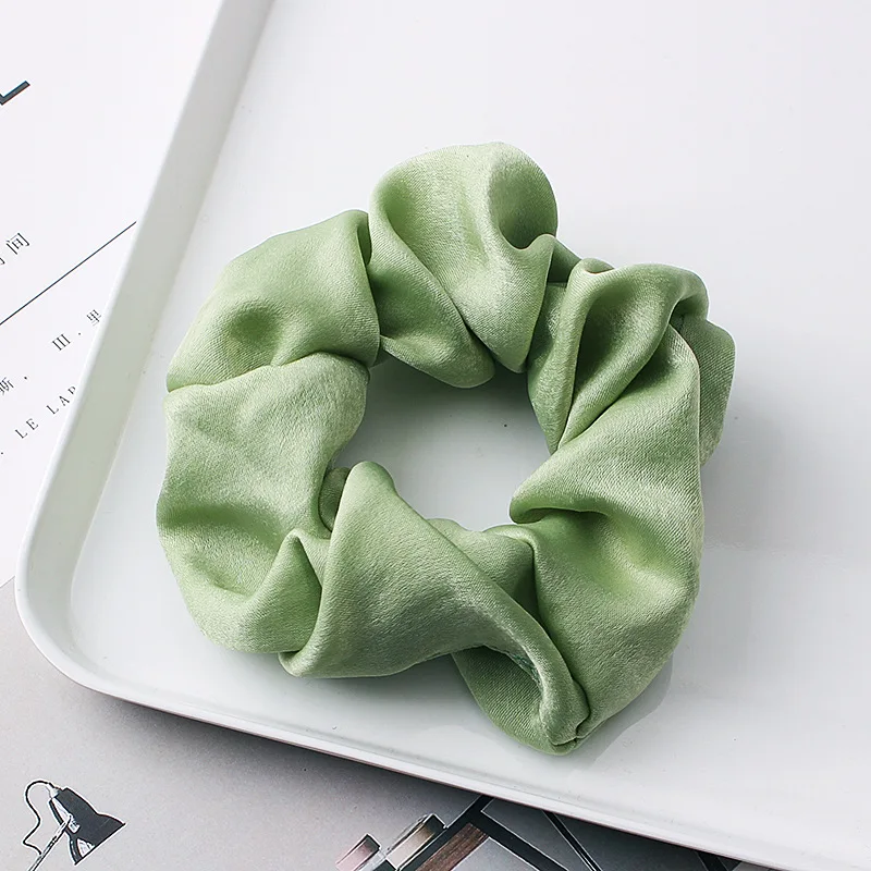 4 шт. Набор цветных мягких шелковых атласных резинок для волос хвостиком