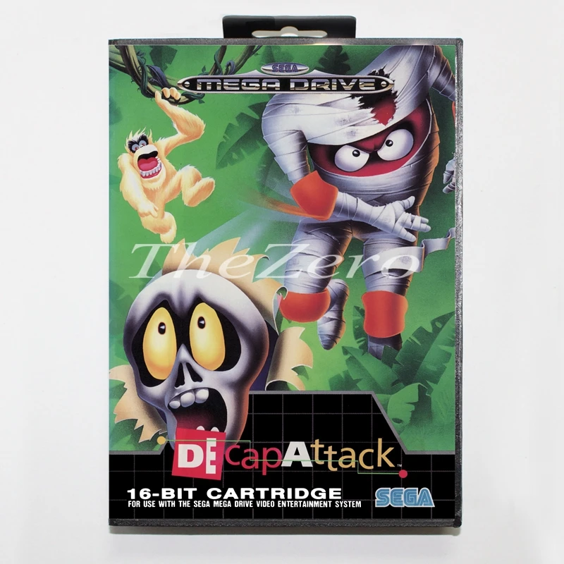 DeCapAttack с коробкой для 16 бит MD видео карточная игра Sega игры Mega Drive/Genesis |
