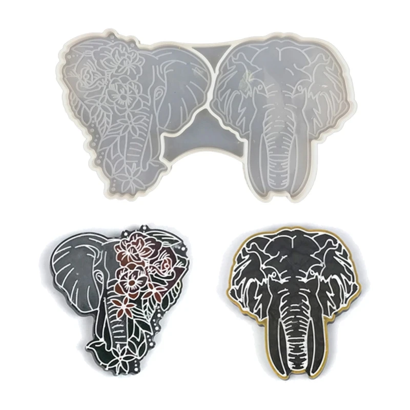 

1 Pc Elephant Coaster Epoxy Resin Mold Cup Mat Ornaments Silicone Mould DIY Crafts Jewelry Home Decorations Casting Tools