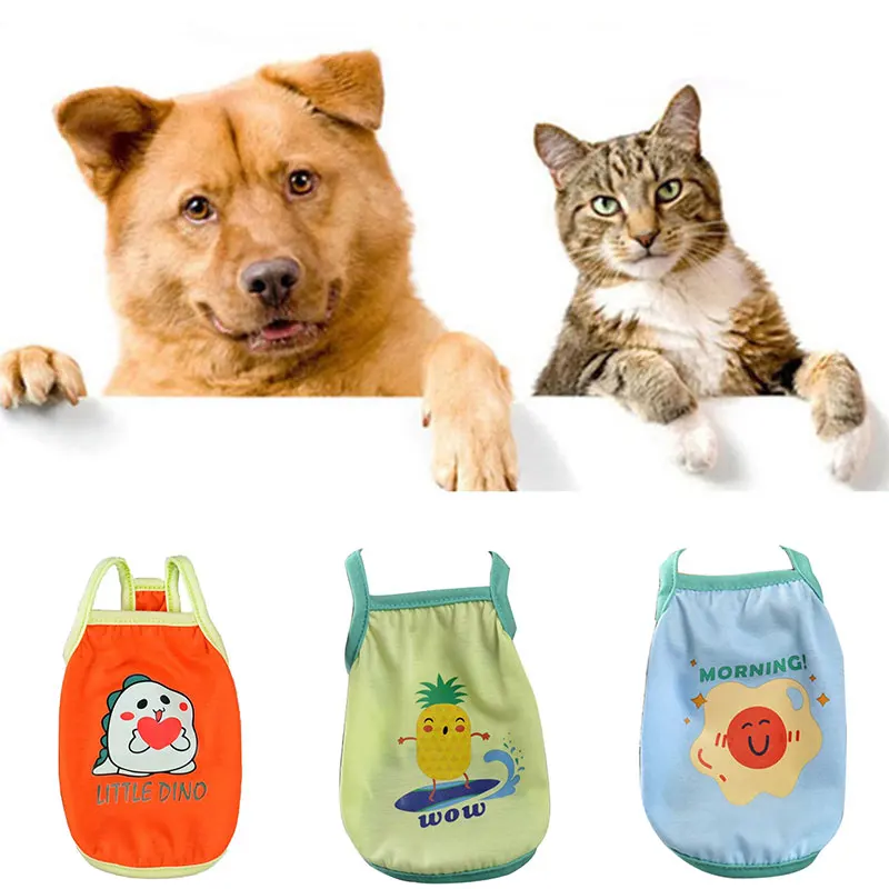 

1 PC Pet Vest Lovely Vest Cartoons Style Vest Pet Clothes Dog Clothes Pet Clothing Pet's Good-looking Accessories For Summer