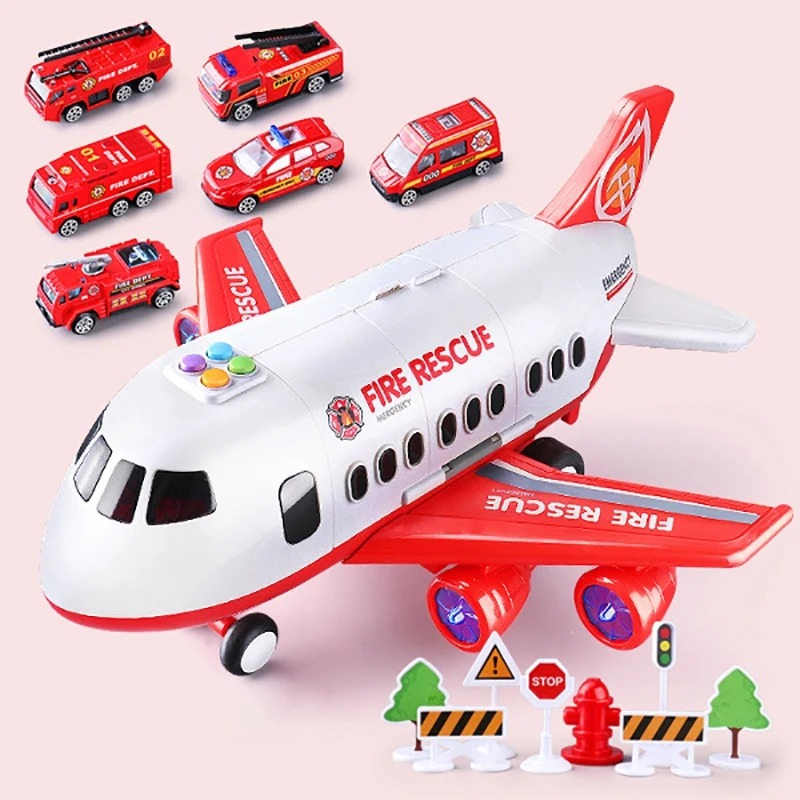 Music Story Simulation Track Inertia Children's Toy Aircraft Large Size Passenger Plane Kids Airliner Car |