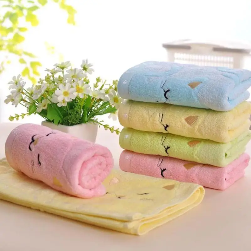 

Bamboo Fiber Child Towel Soft Cotton Infant Newborn Bath Towel Baby Wipe Feeding Cloth Bath Towel Gifts