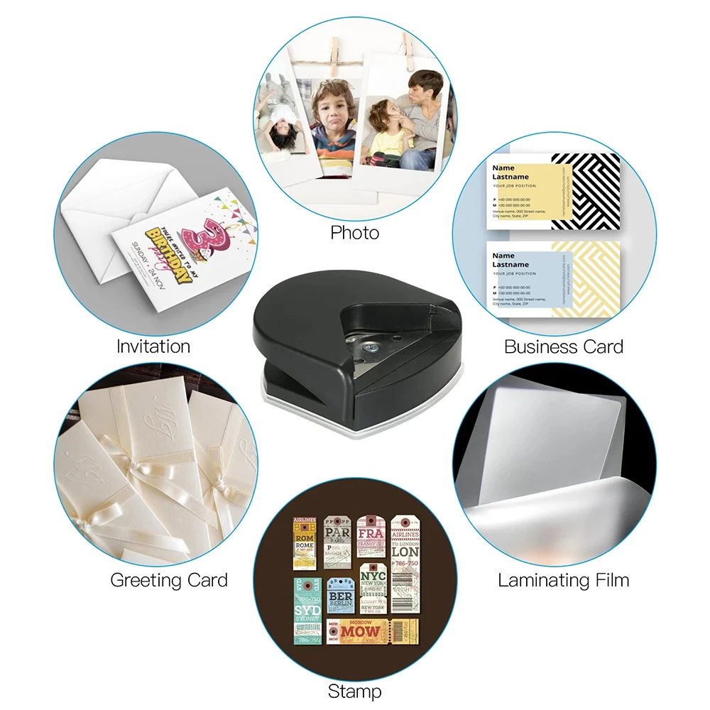 

2021 new Mini Corner Rounder Cutting Radius 4mm Photo Card Paper Craft Plastic Corner Cutter Punch Small Rounded Cutting Tools