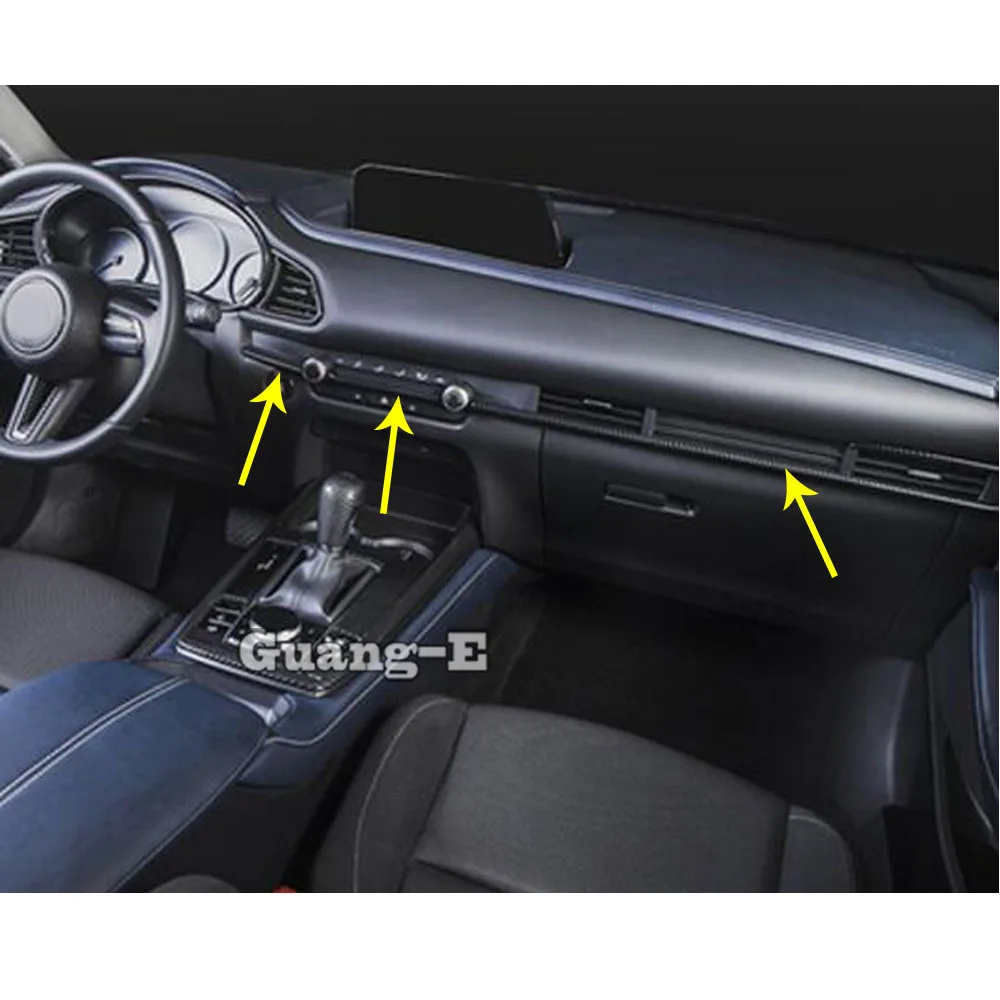 

For Mazda CX-30 CX30 2020 2021 Car Styling Inner Front Air Conditioning Outlet Vent Middle Console Control Dashboard 4Pcs