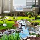 Самоклеящиеся 3D-панели для фотосъемки, настенные водонепроницаемые напольные плитки с изображением пейзажа, маленького залива, водостойкие, для гостиной