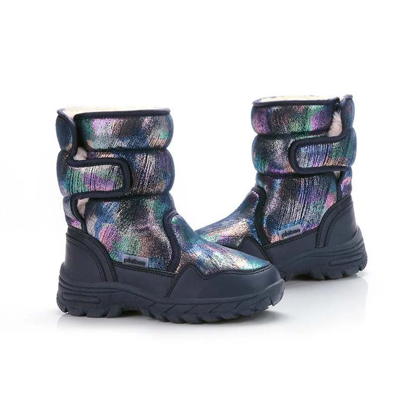 Новинка Детские Зимние качественные сапоги для русской зимы детская обувь